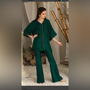 Emerald with pants Pakistani dresses/ outfit